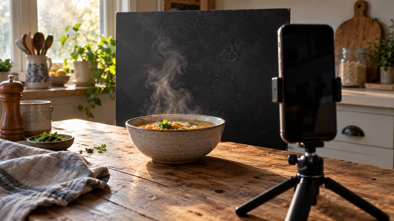 How to Film Steam for TikTok Food Videos With a Phone