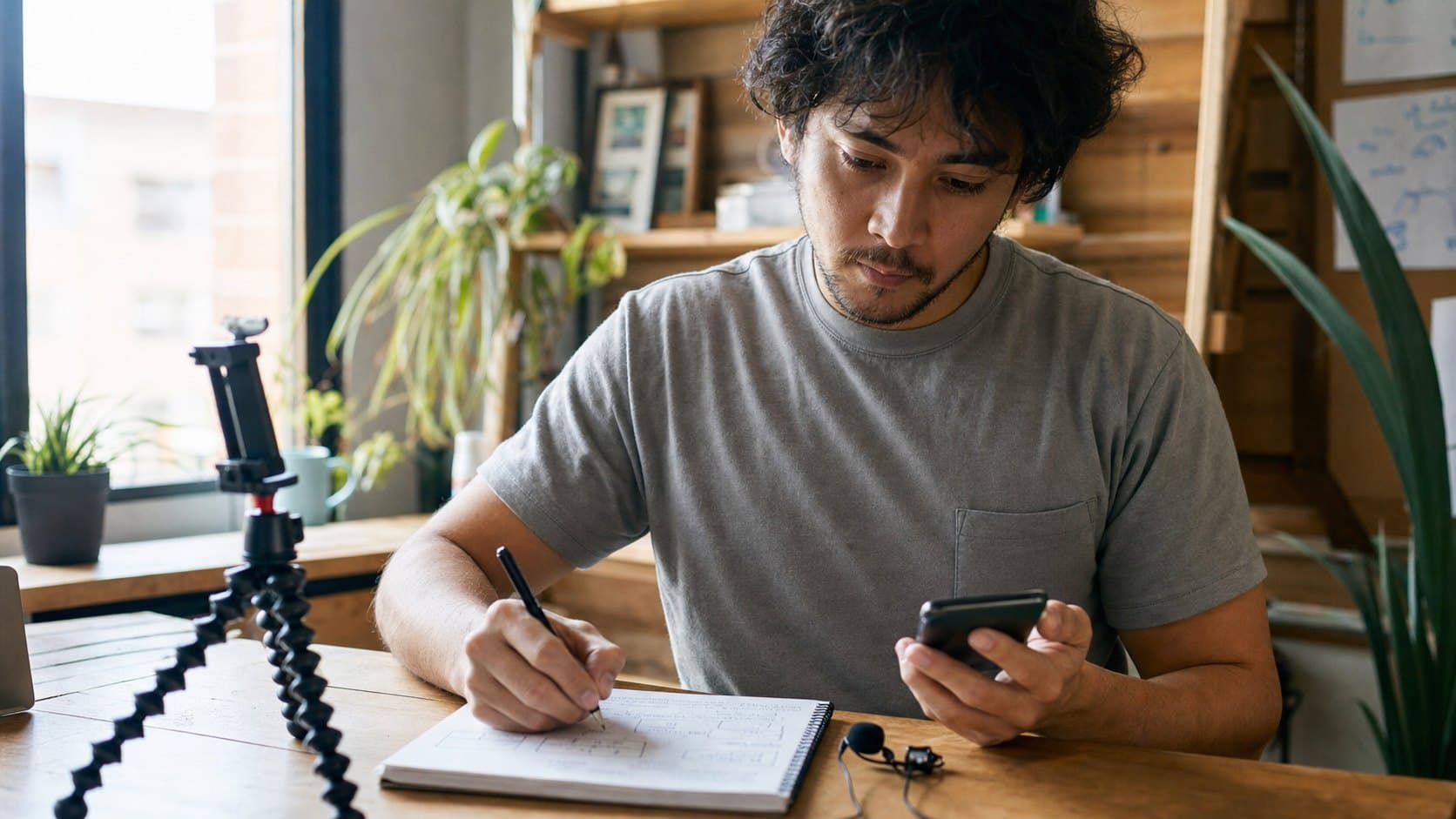 Creator reviewing TikTok engagement analytics while planning a shareable follow-up video