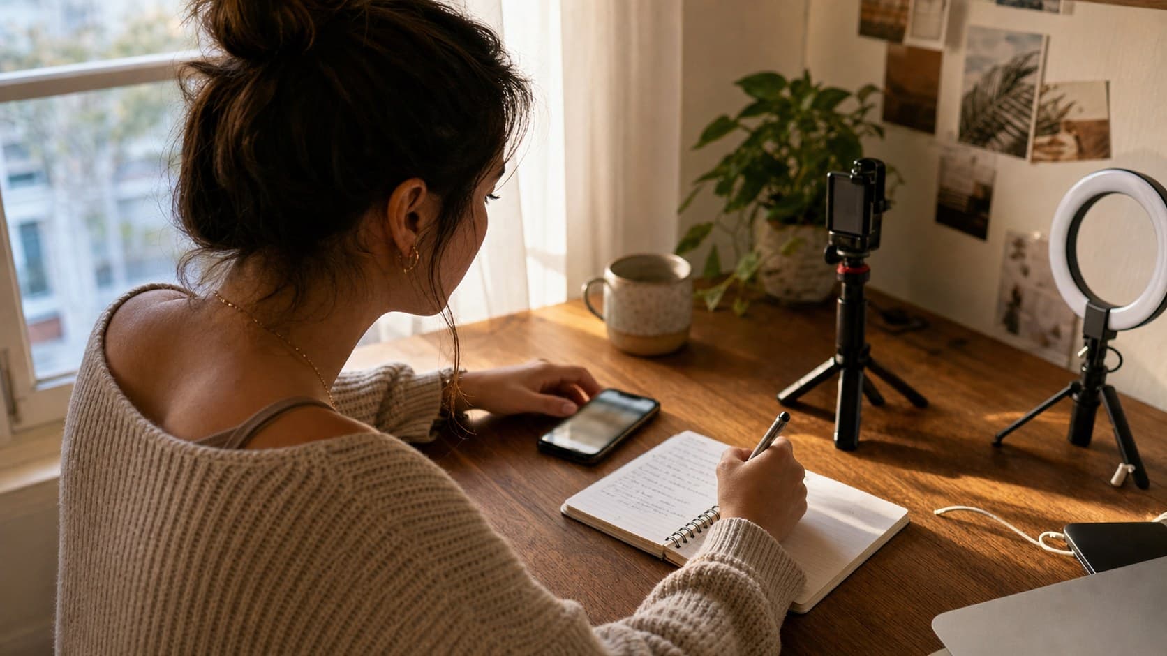 TikTok creator planning a useful follow-up video from audience comments