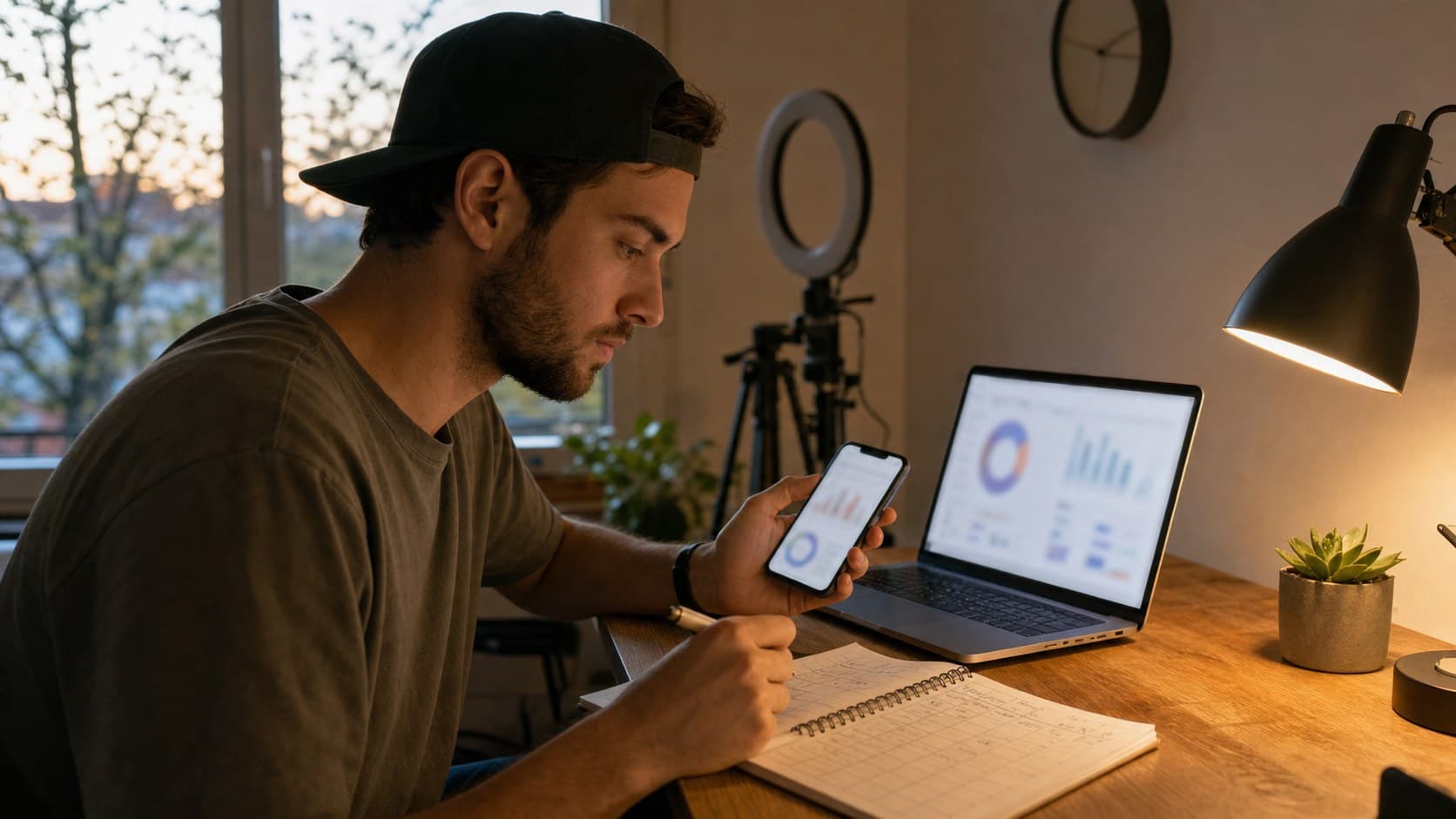 Creator comparing TikTok viewer activity patterns with a weekly posting schedule